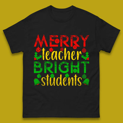 merry teacher bright students christmas t shirt
