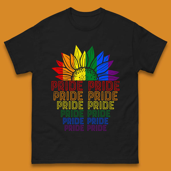 LGBT Pride Sunflower Mens T-Shirt