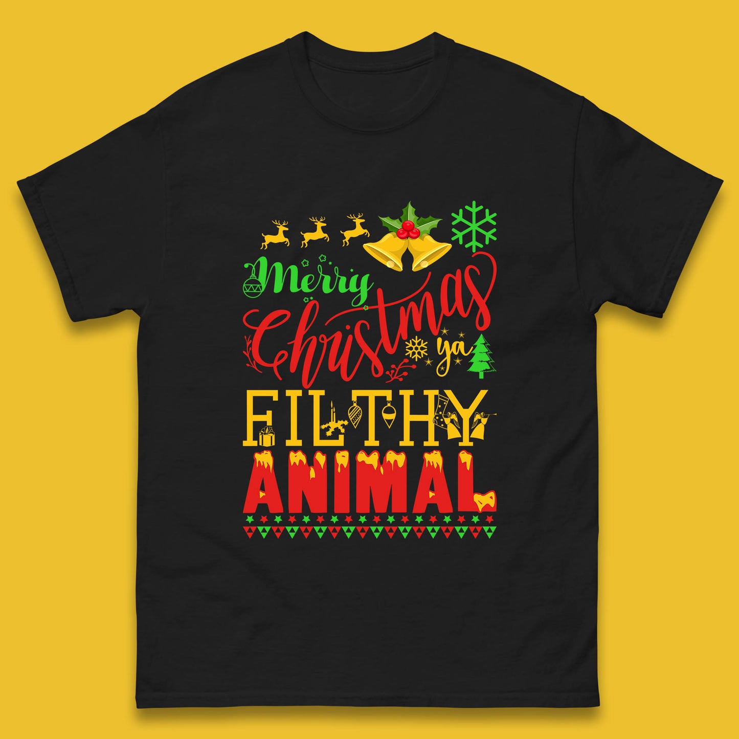 merry christmas ya filthy animal t shirt