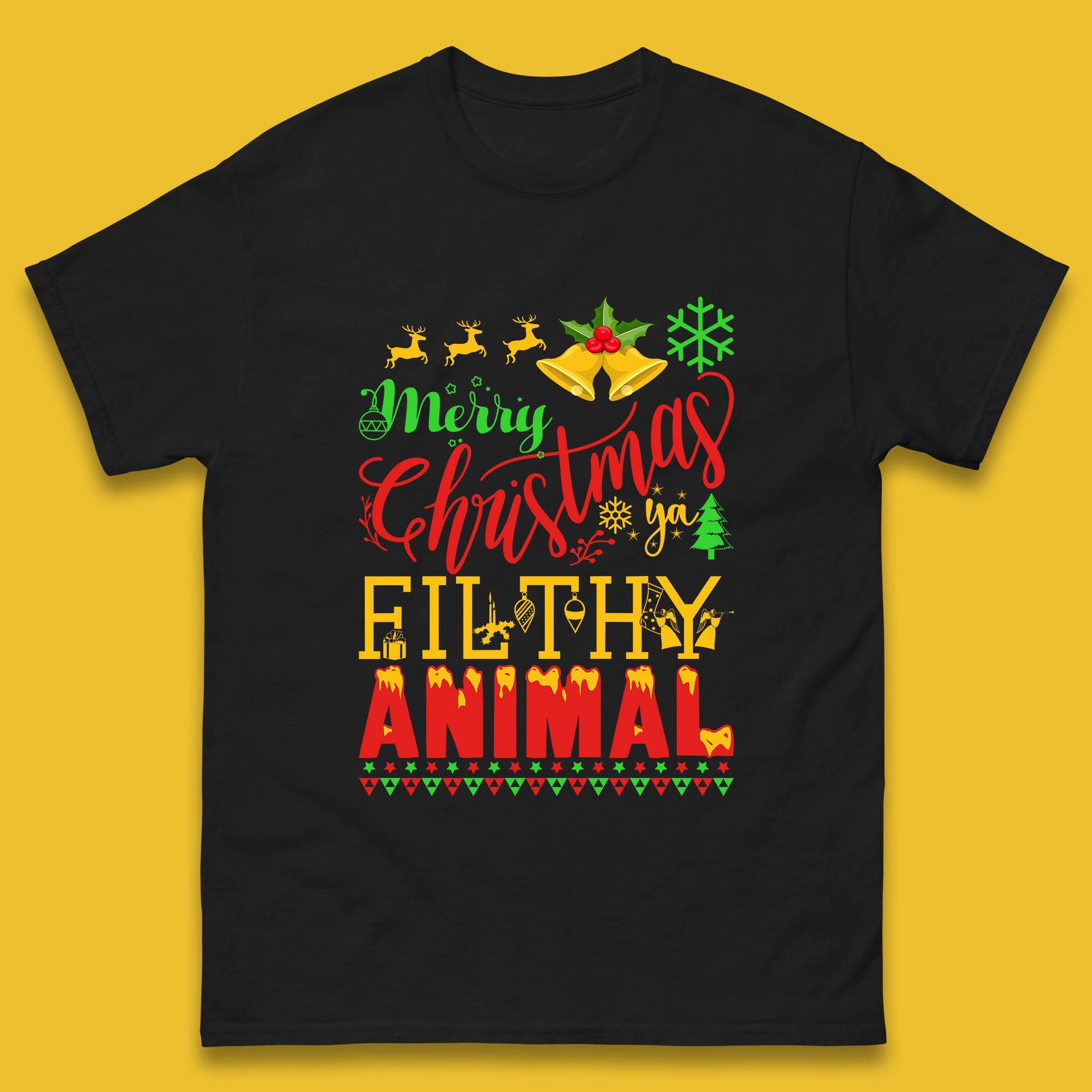 merry christmas ya filthy animal t shirt