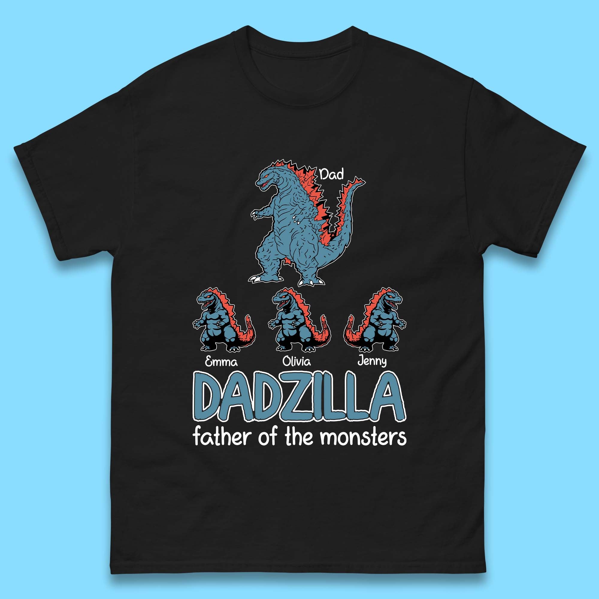 Personalised Dadzilla Mens T-Shirt