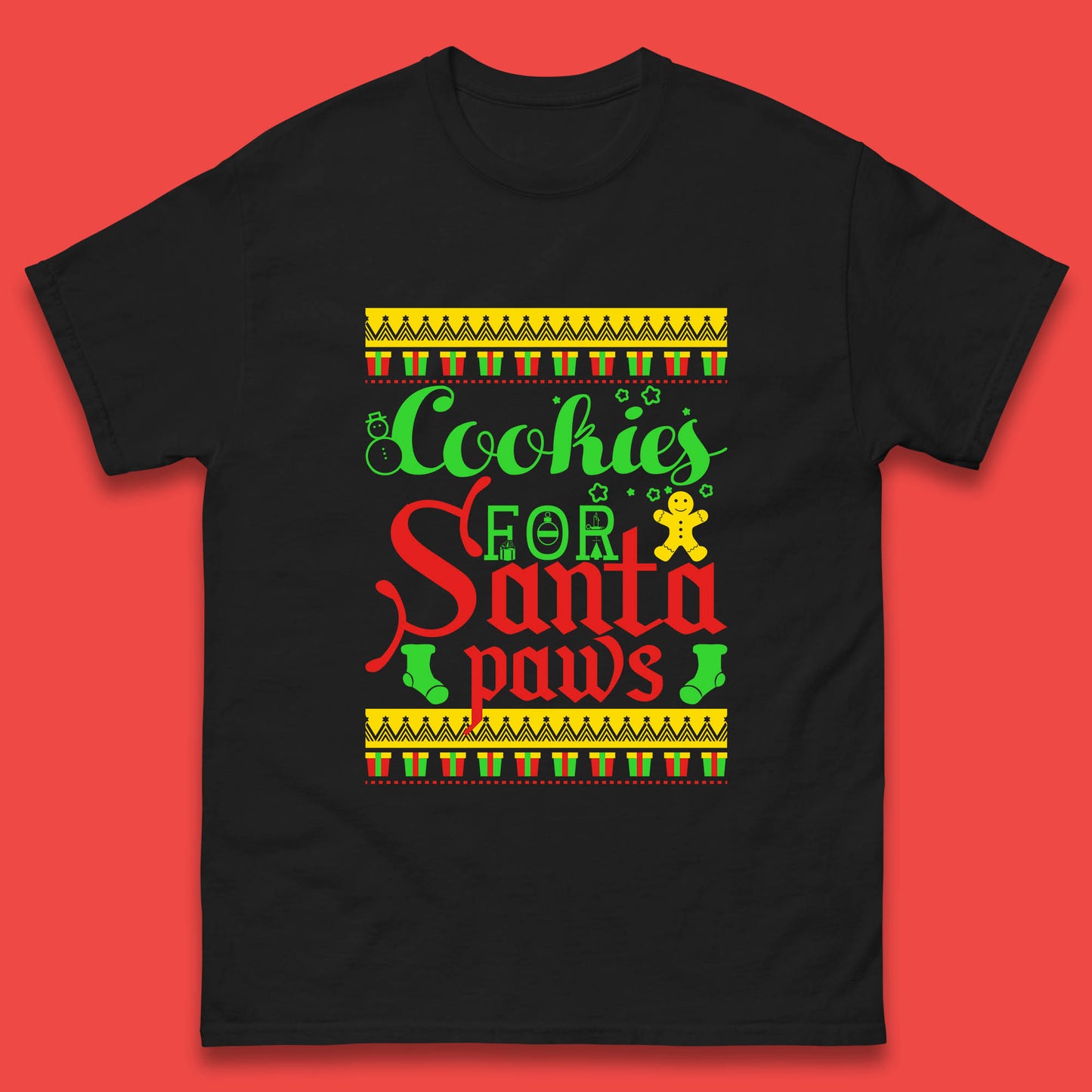 christmas cookies for santa paws t shirt