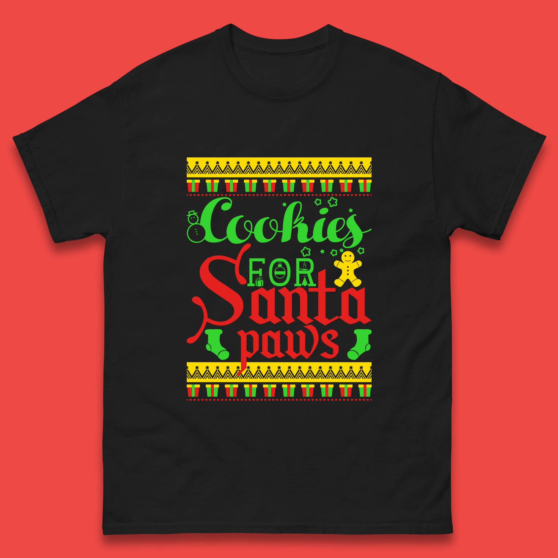 christmas cookies for santa paws t shirt
