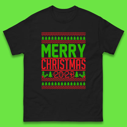 Merry Christmas 2023 Winter Holiday Festive Celebration Xmas Gift Mens Tee Top
