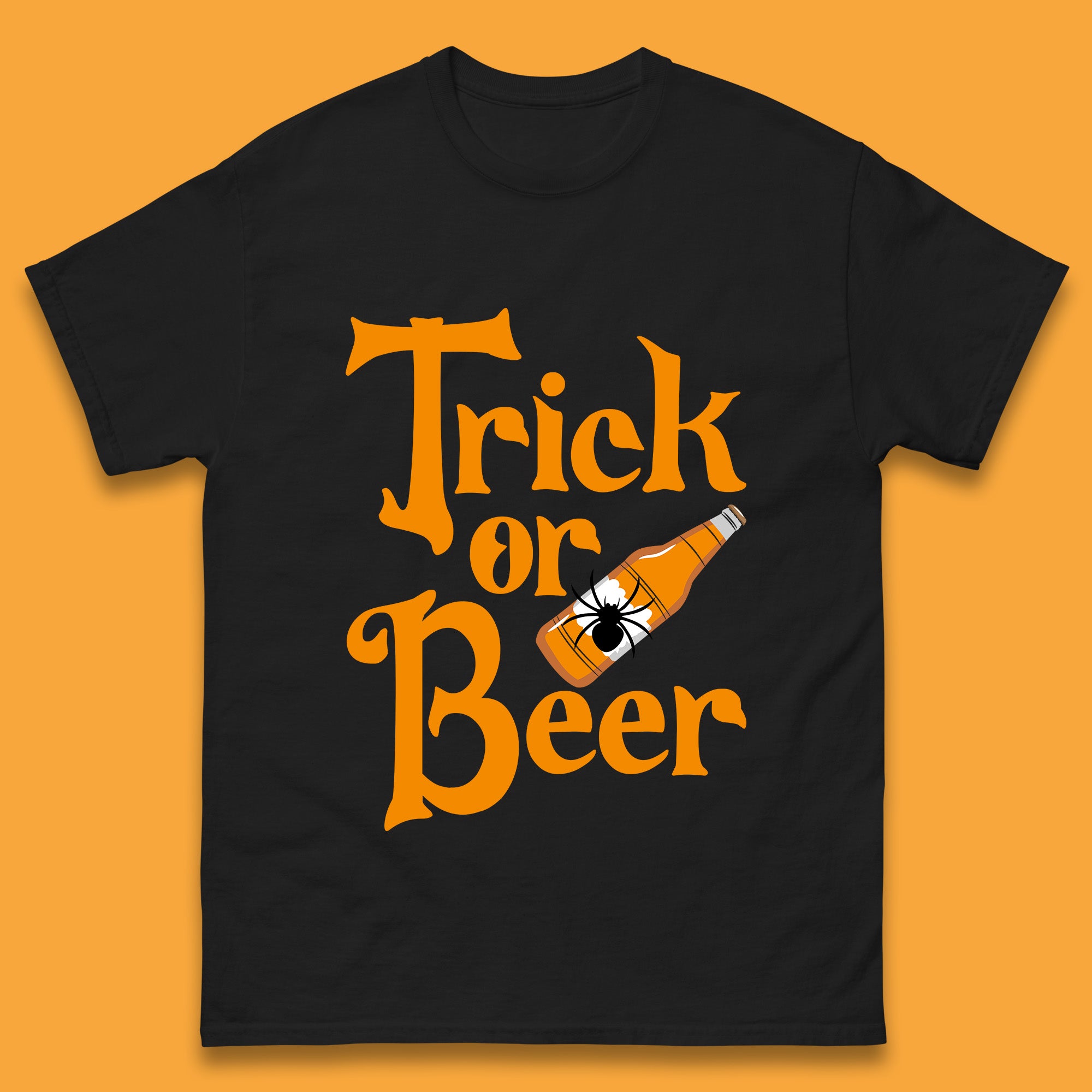 Trick Or Beer Halloween Drinking Beer Lover Drinker Halloween Party Mens Tee Top