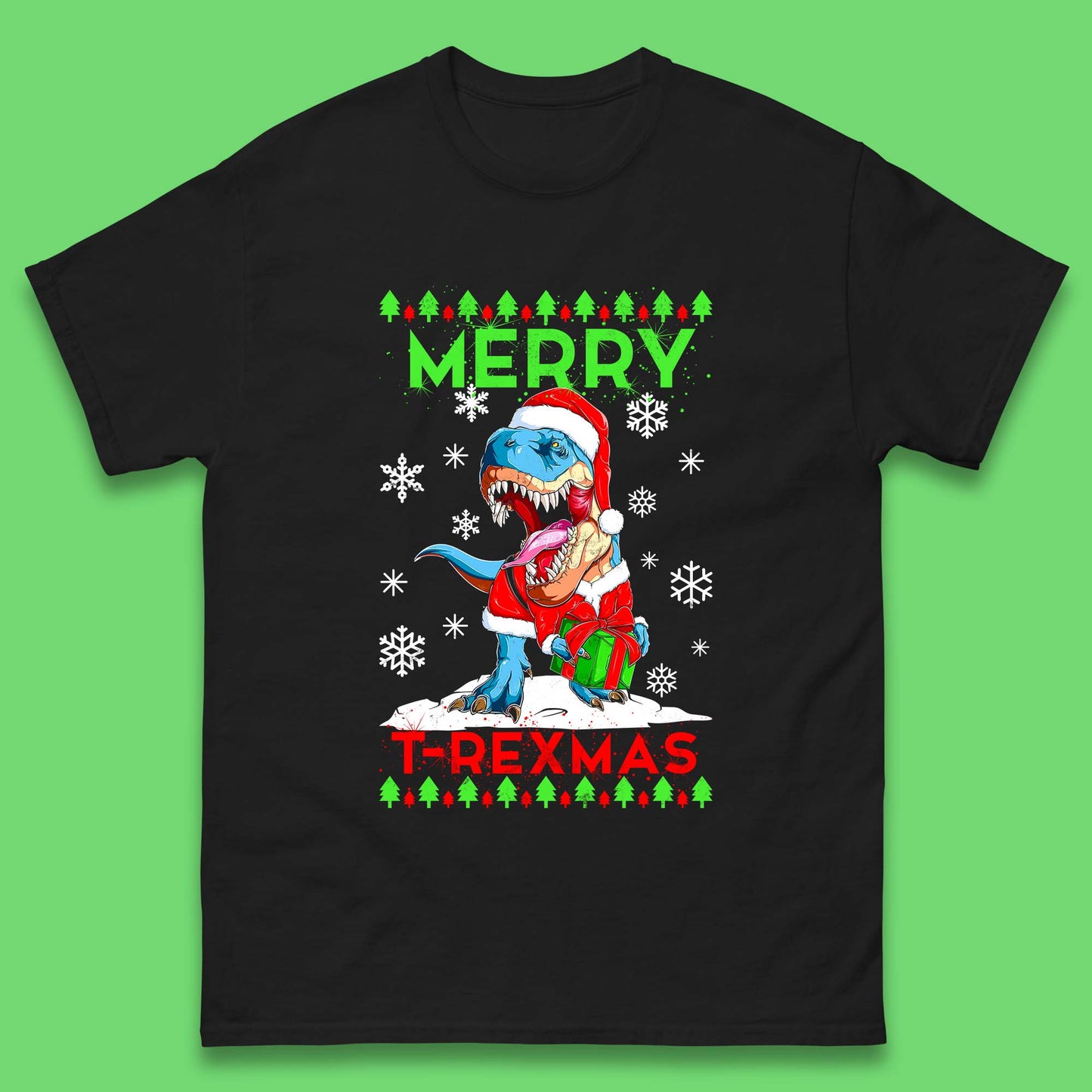 merry t rexmas christmas dinosaur t shirt