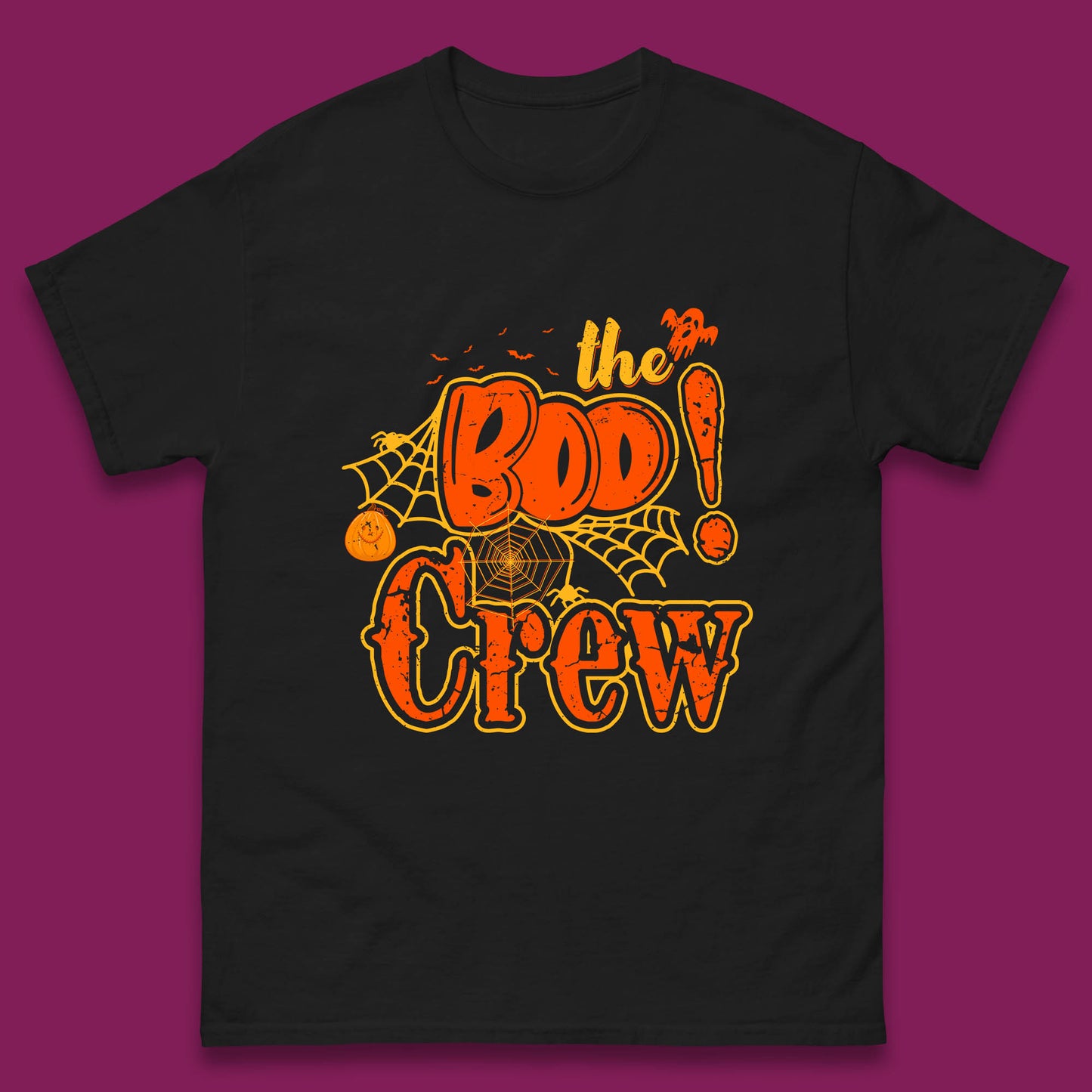 The Boo Crew Halloween Boo Squad Horror Scary Spokky Matching Costume Mens Tee Top