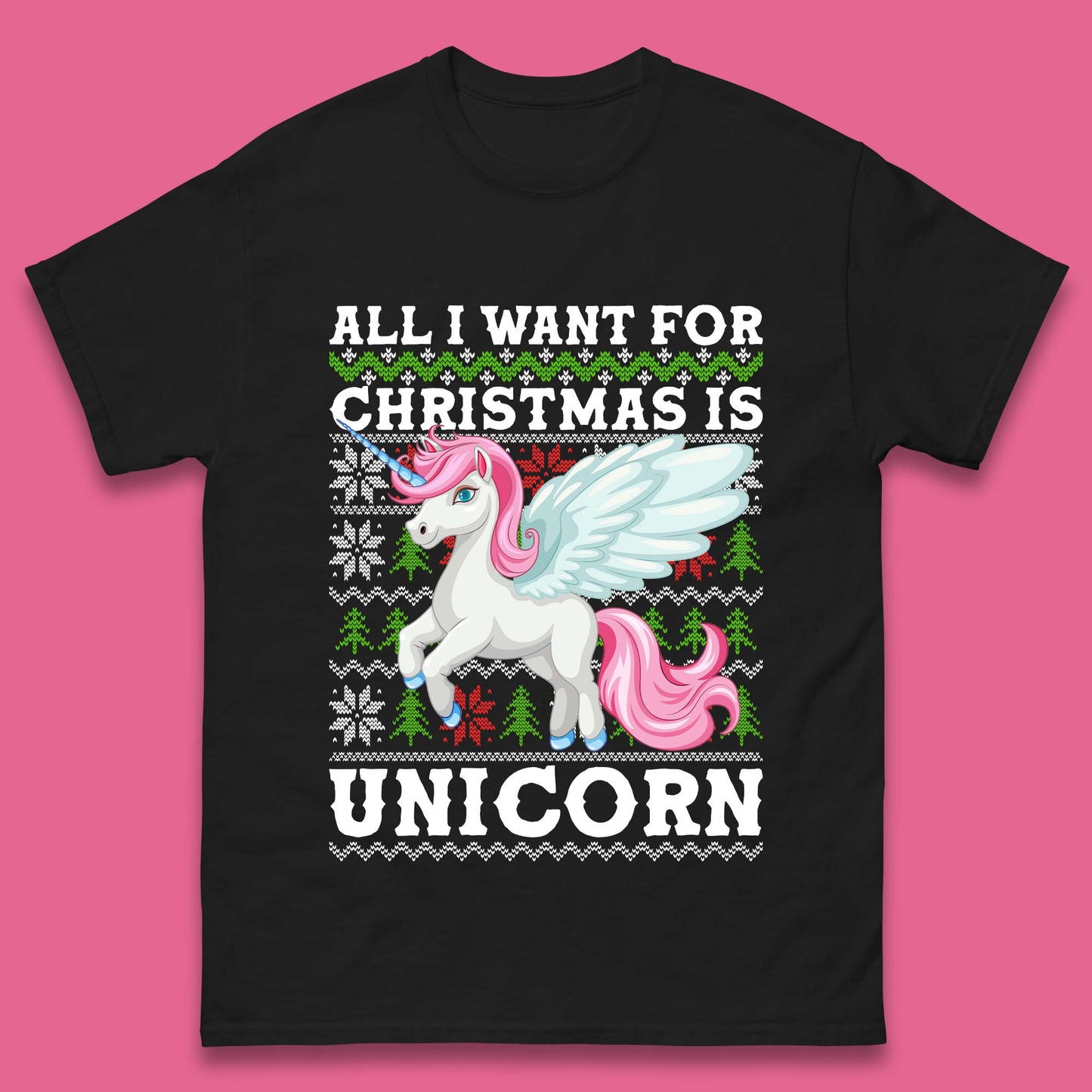 Want Unicorn For Christmas Mens T-Shirt