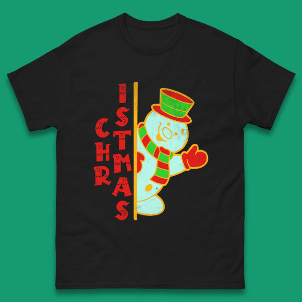 Christmas Snowman Mens T-Shirt