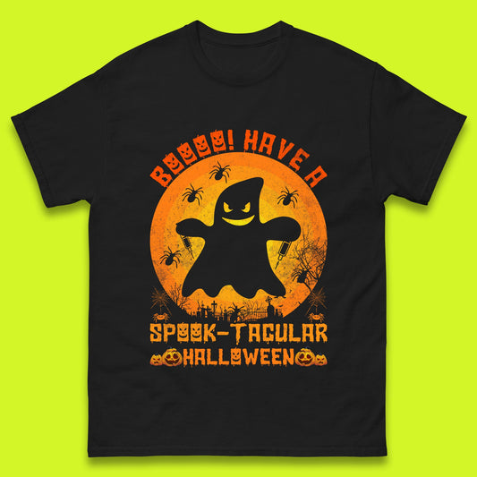 Boo Have A Spook Tacular Halloween Boo Ghost Horror Scary Spooky Season Mens Tee Top