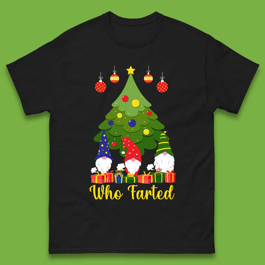 who farted christmas gnomes funny t shirt