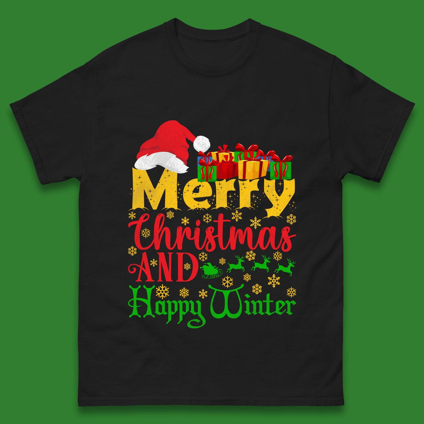 merry christmas and happy winter t shirt