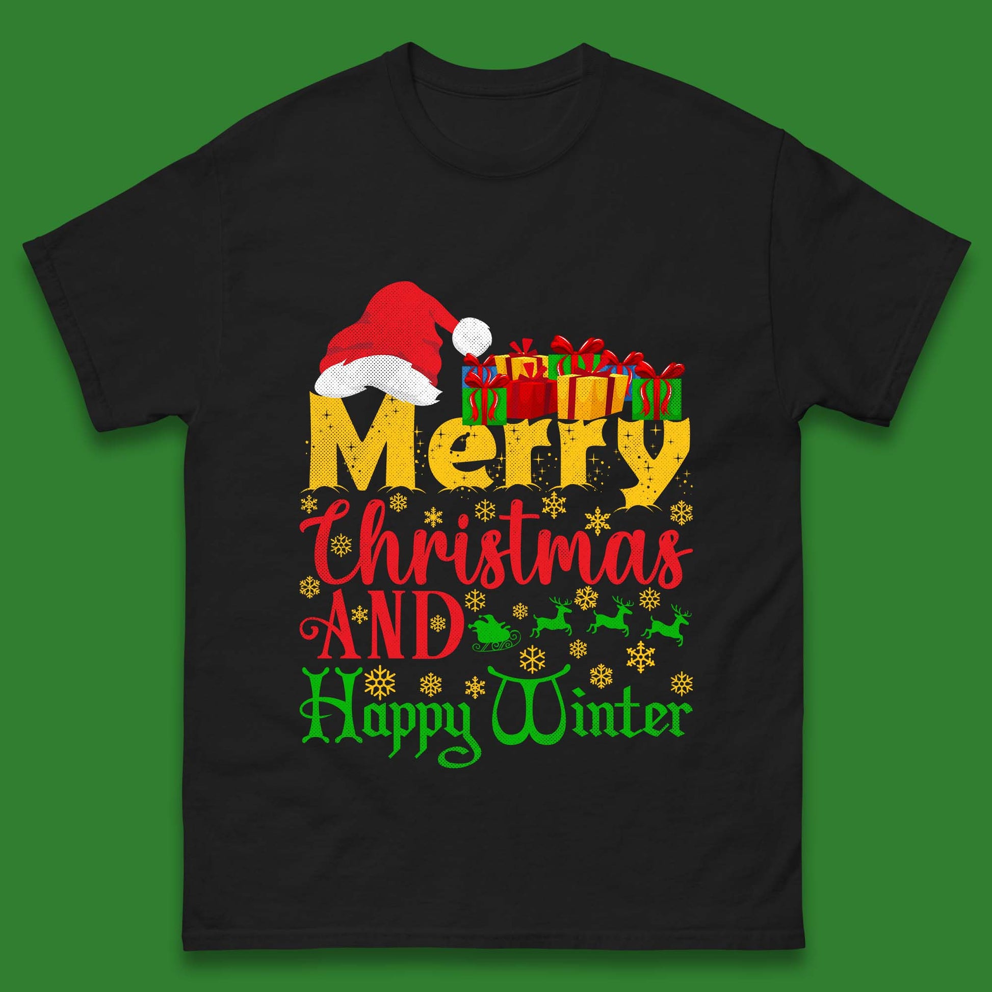 merry christmas and happy winter t shirt