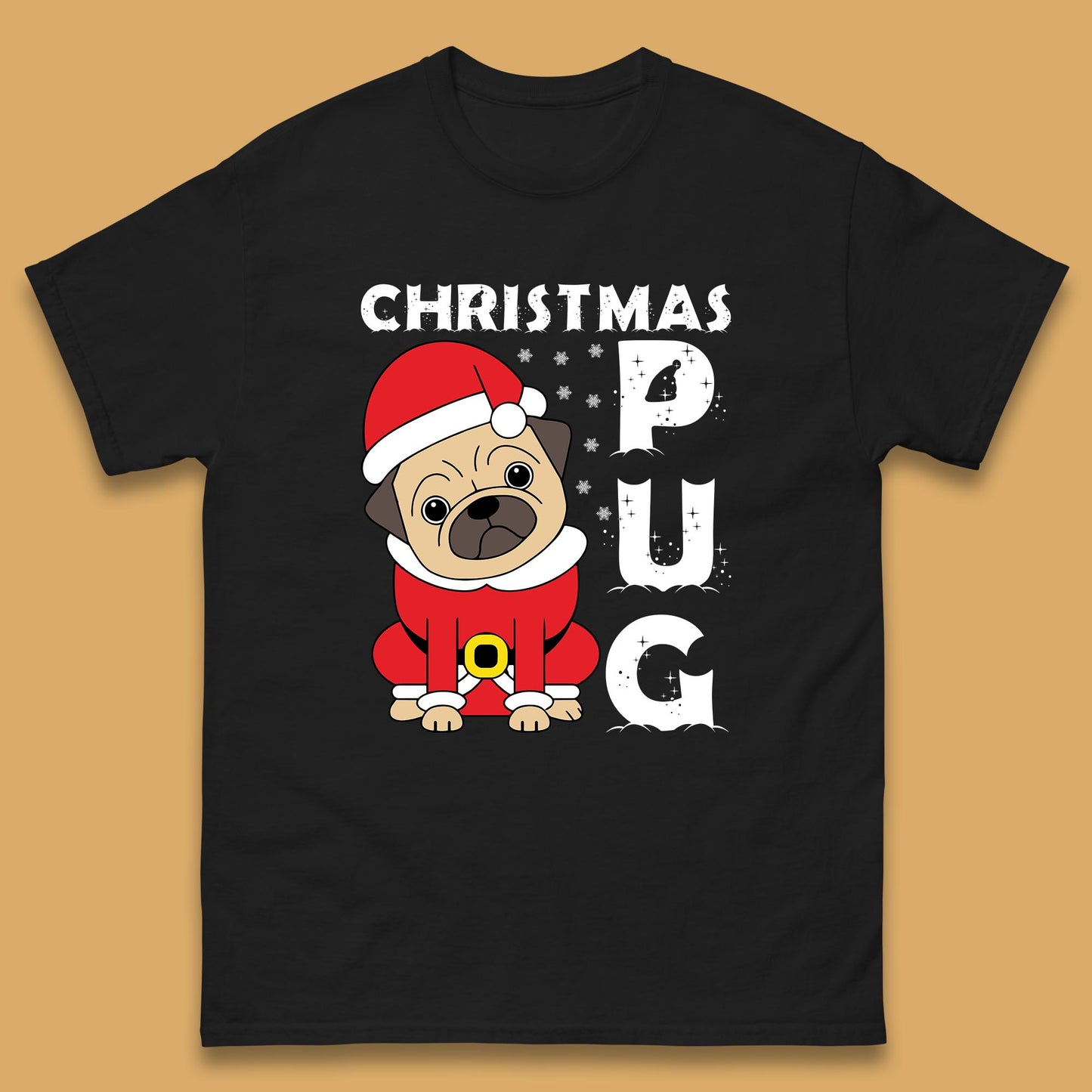 christmas pug dog t shirt