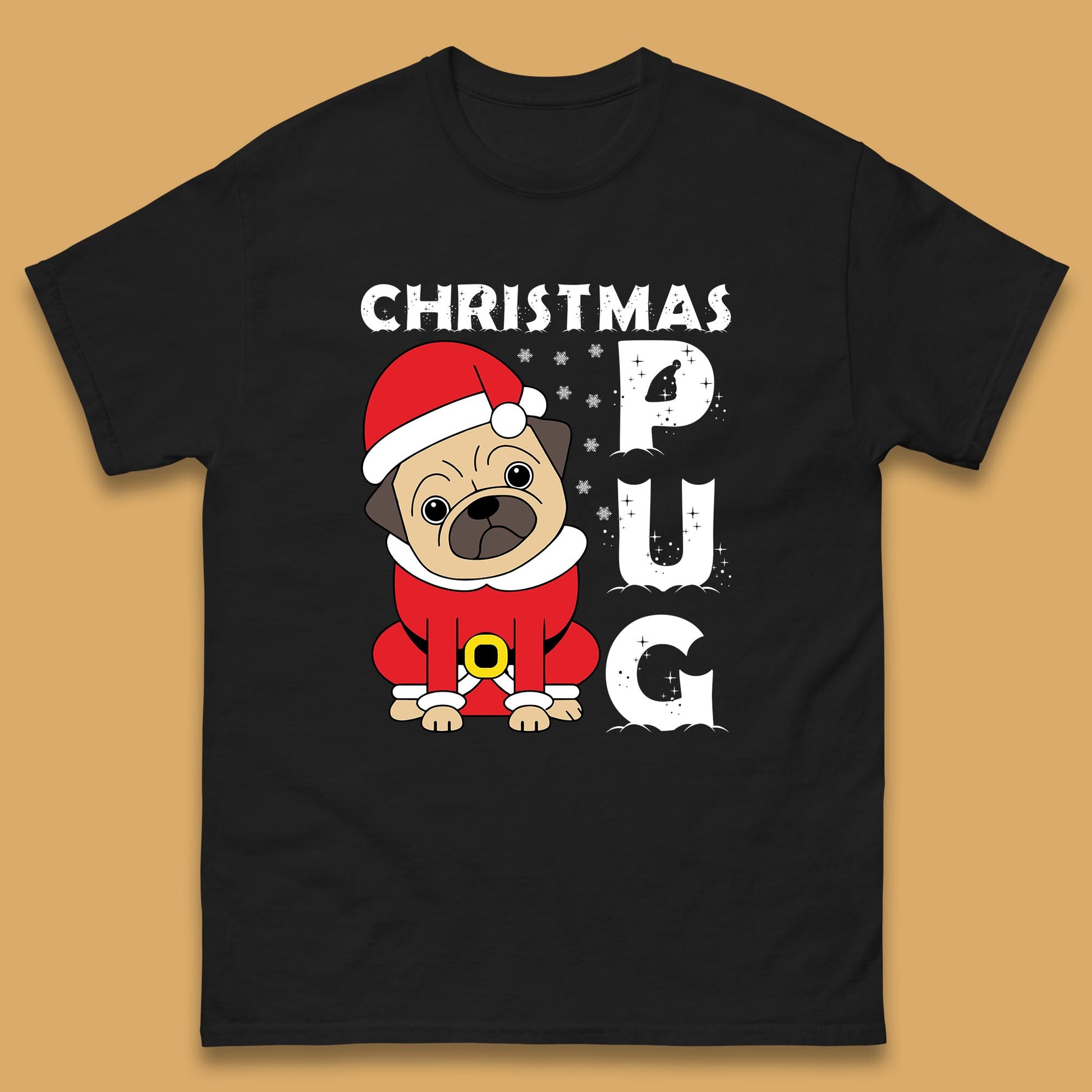 christmas pug dog t shirt