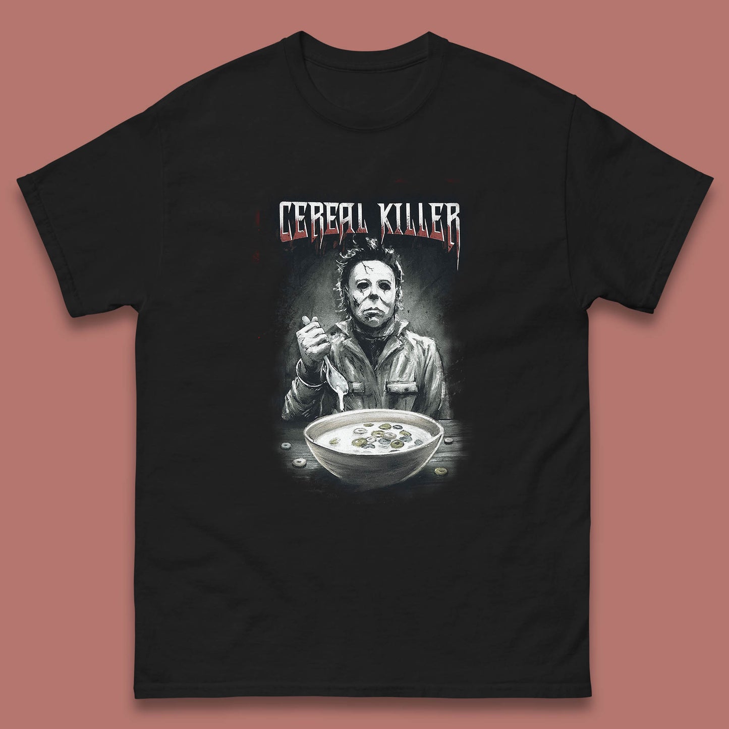 Michael Myers Cereal Killer Halloween Serial Killer Horror Movie Character Mens Tee Top