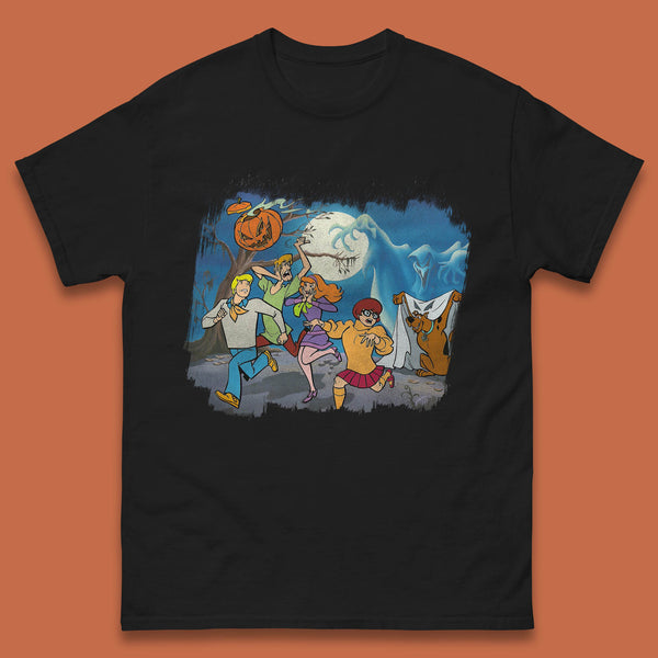 Scooby Doo & Gang Halloween Horror Scary Ghost Haunted Scary Night Mens Tee Top