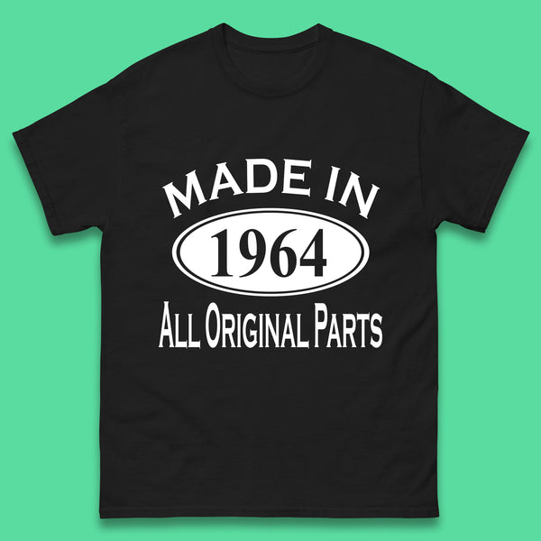 Made In 1964 All Original Parts Vintage Retro 59th Birthday Funny 59 Years Old Birthday Gift Mens Tee Top