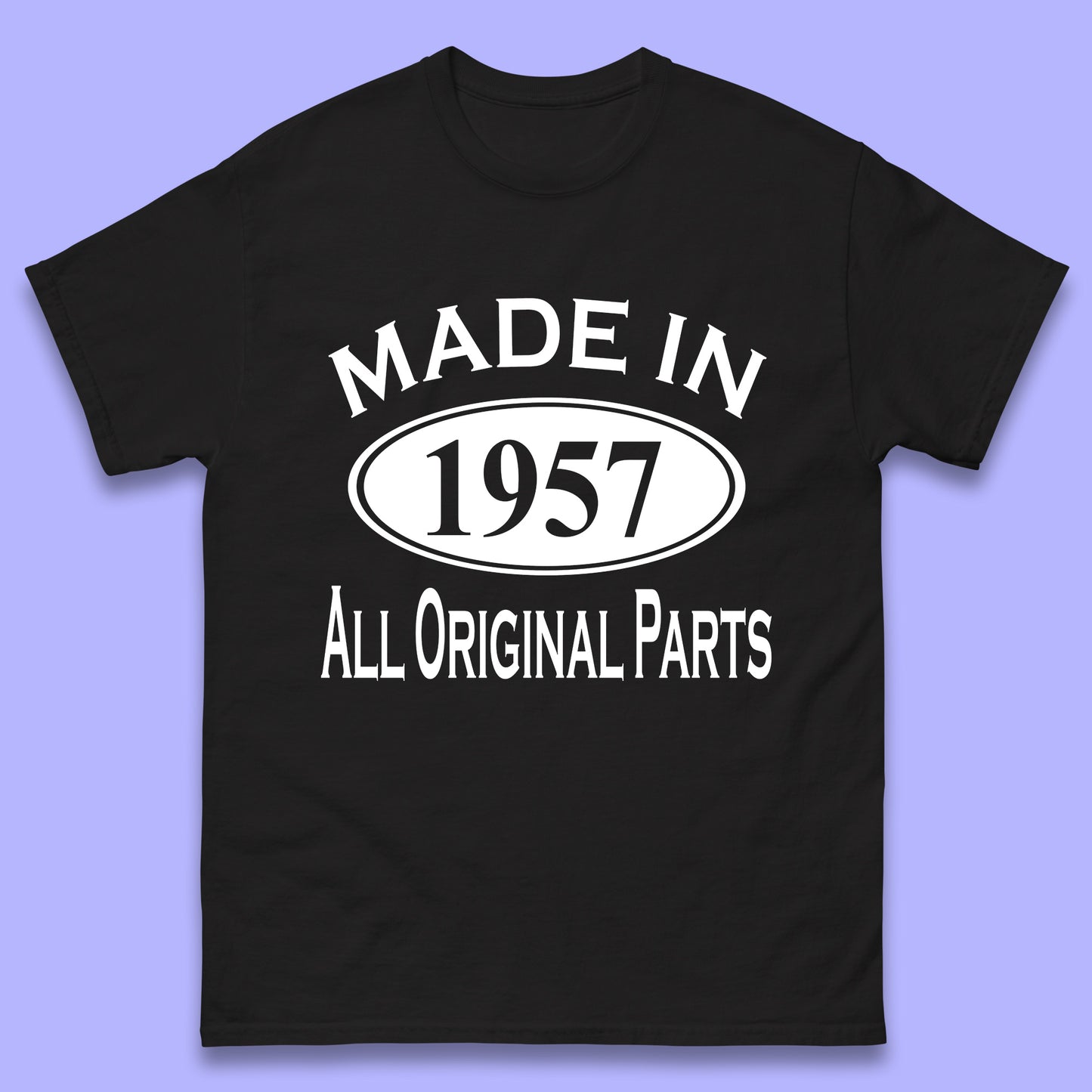 Made In 1957 All Original Parts Vintage Retro 66th Birthday Funny 66 Years Old Birthday Gift Mens Tee Top
