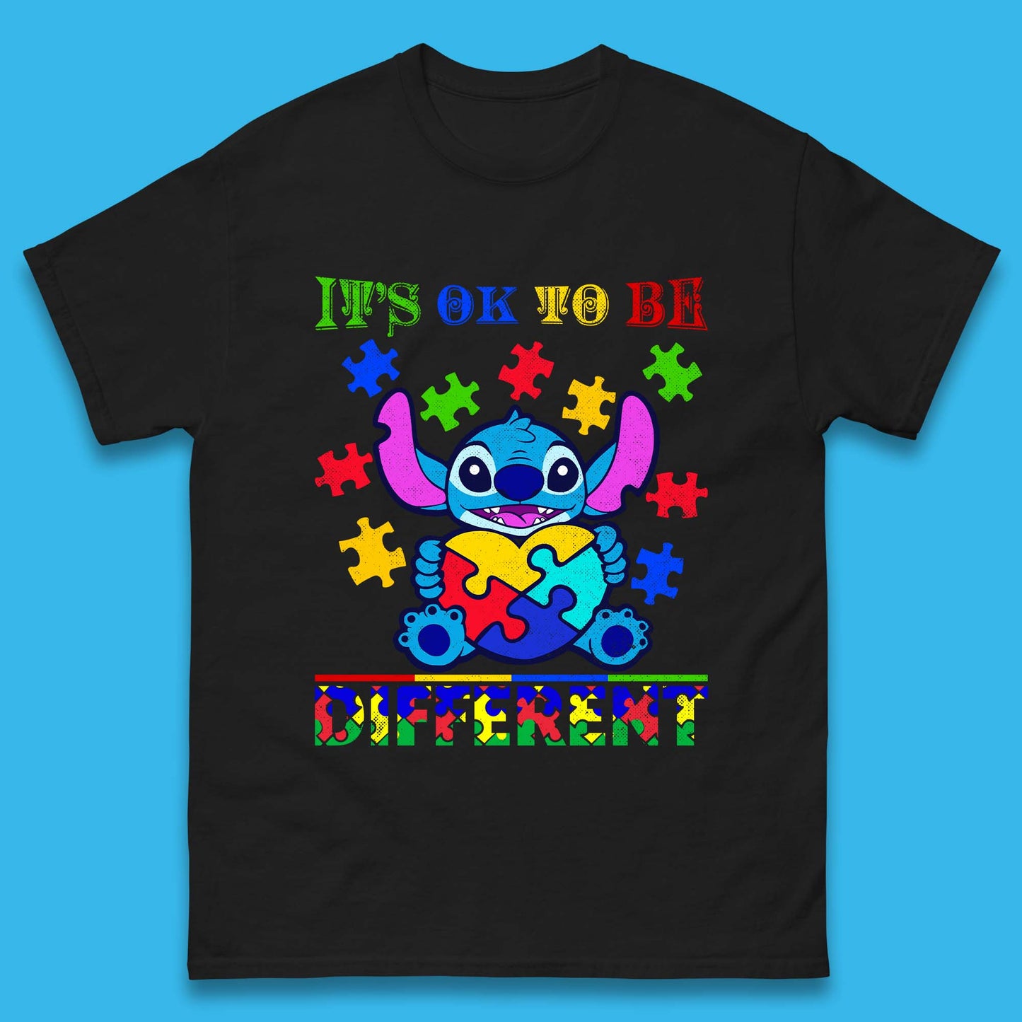 Disney Stitch Autism Mens T-Shirt