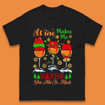 wine glasses christmas t shirt