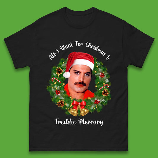Freddie Mercury Christmas Mens T-Shirt