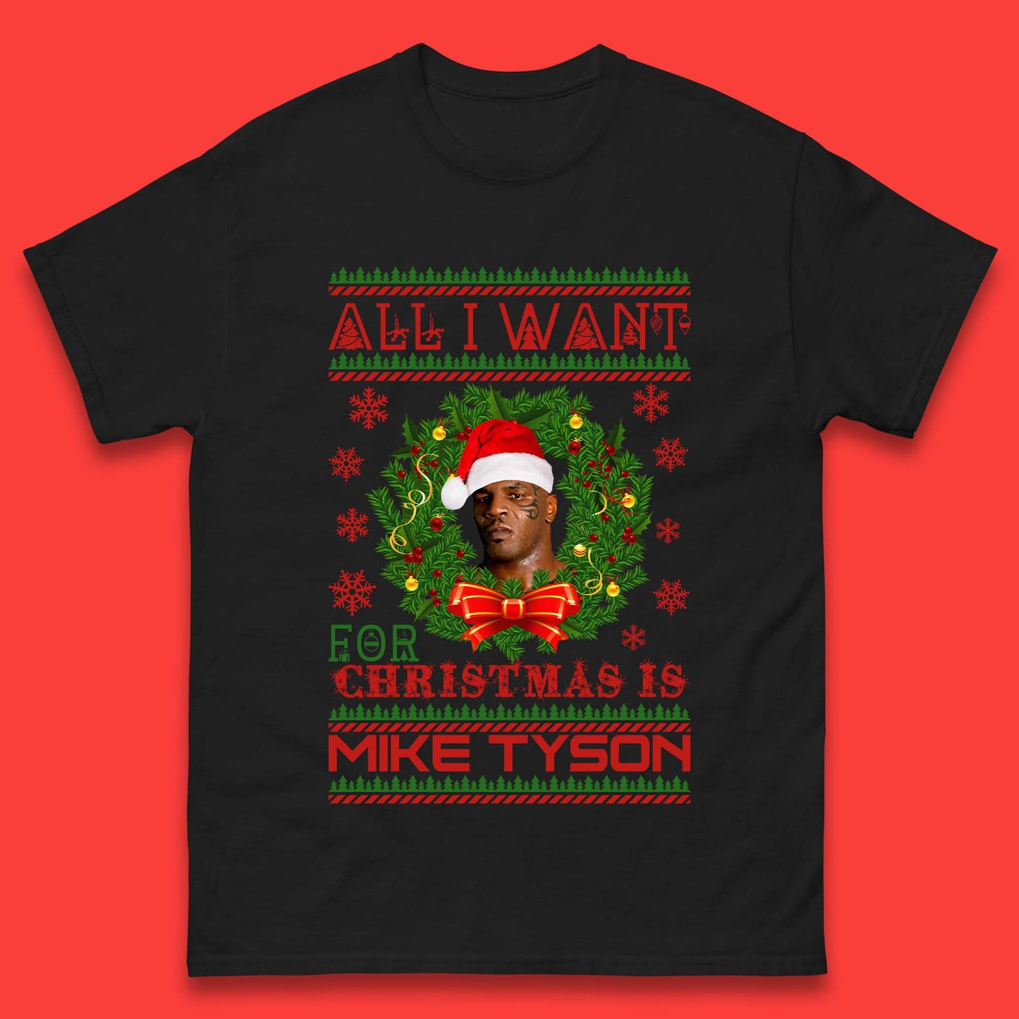Mike Tyson Christmas Mens T-Shirt