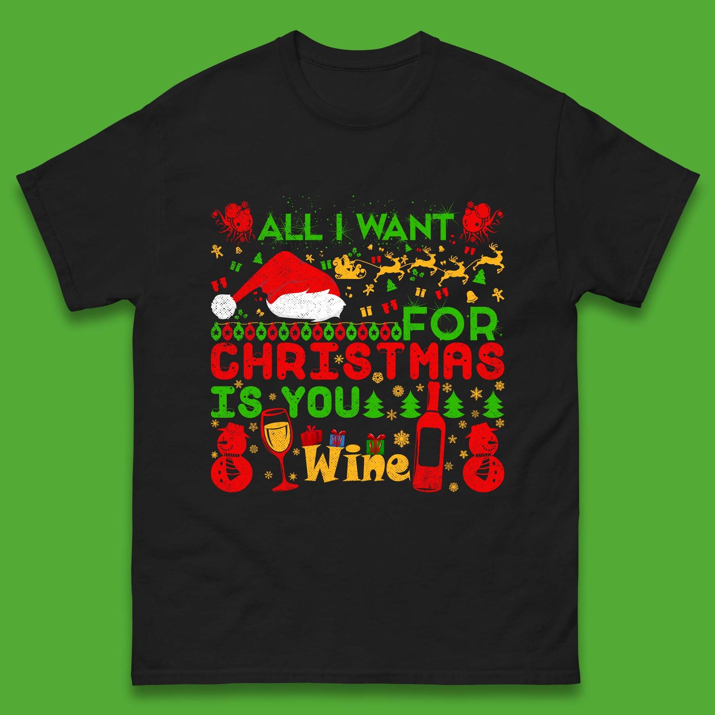 christmas wine t shirt