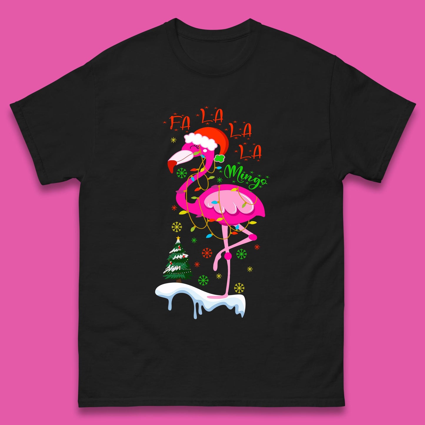 flamingo christmas t shirt