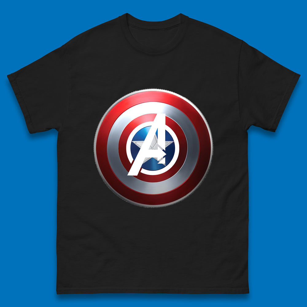 Captain America's Shield Marvel Avengers Captain America Cosplay The Captain Steven Rogers Mens Tee Top