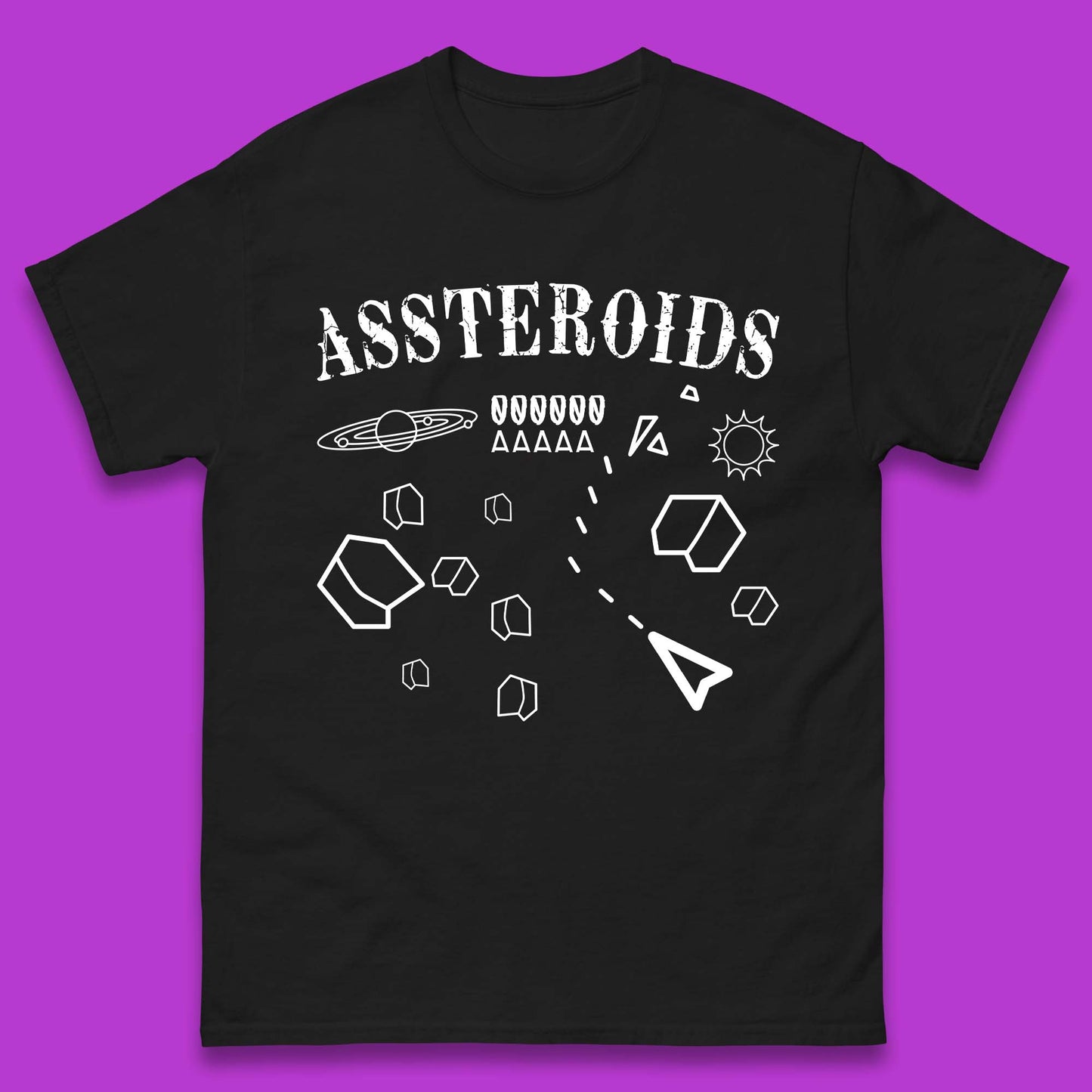 Assteroids Video Game Mens T-Shirt