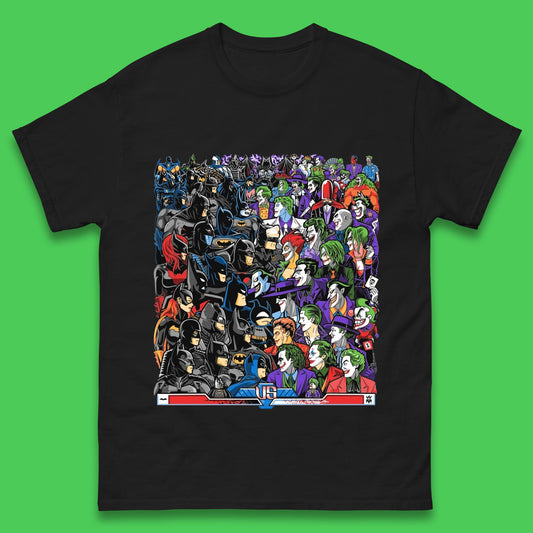 Bats VS Clowns DC Comics Batmans VS Joker Clowns Fighting Spoof Supervillain Comic Book Character Mens Tee Top