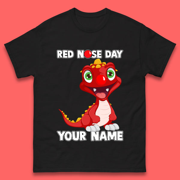 Personalised Red Nose Day Dragon Mens T-Shirt