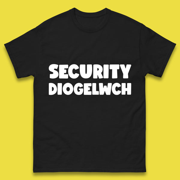 Security Diogelwch Security Services Diogelwch Cymru Workwear Guard Doorman Bodyguard Mens Tee Top