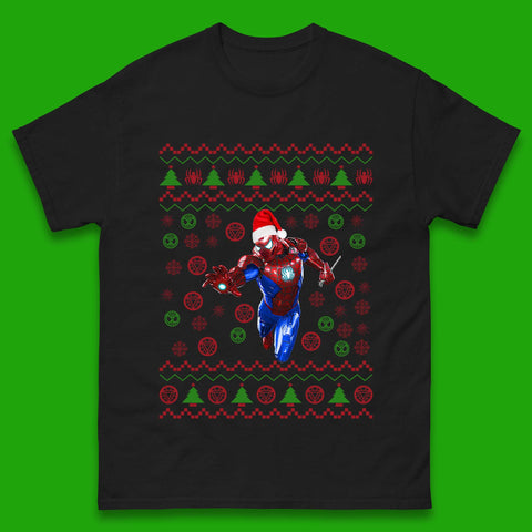 Iron Spider Man Suit Christmas Mens T-Shirt