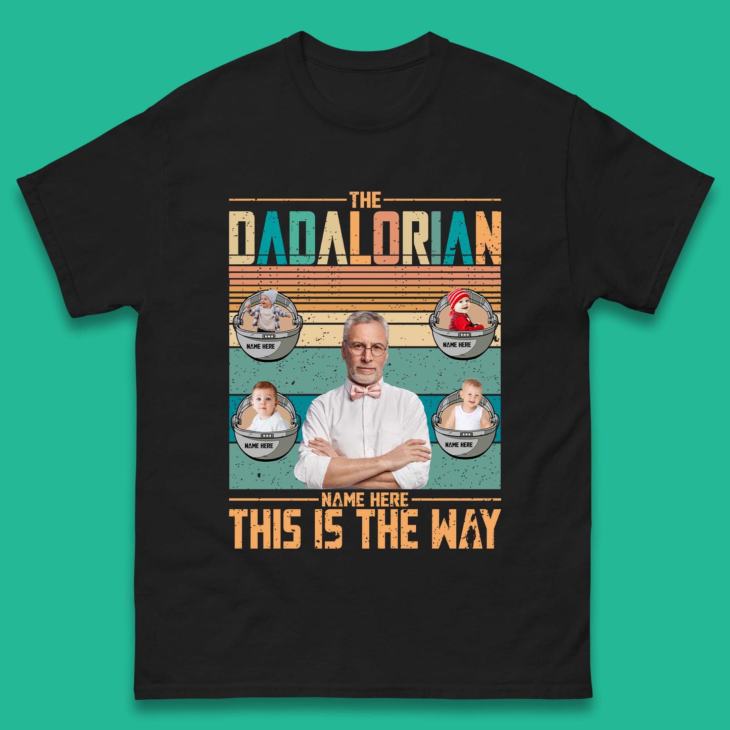 Personalised The Dadalorian Mens T-Shirt