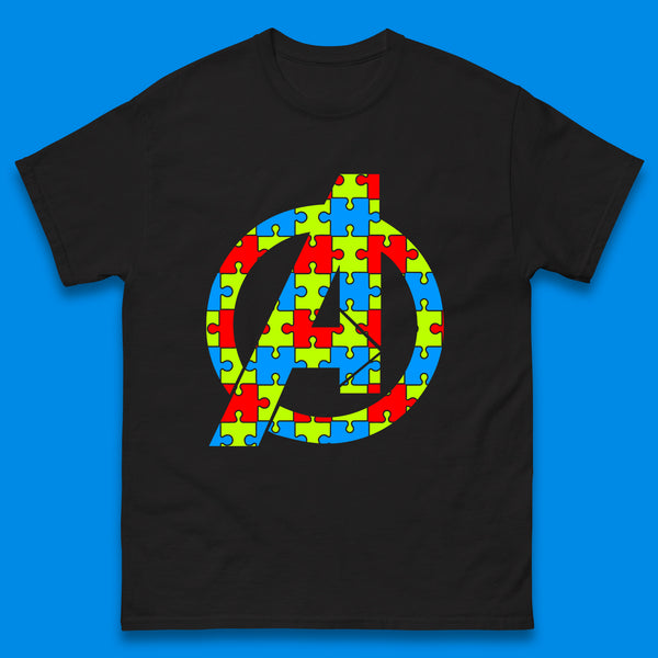 Marvel Avengers Autism Avenger Logo Autism Awareness Day Superhero Autism Is Your Super Power  Mens Tee Top