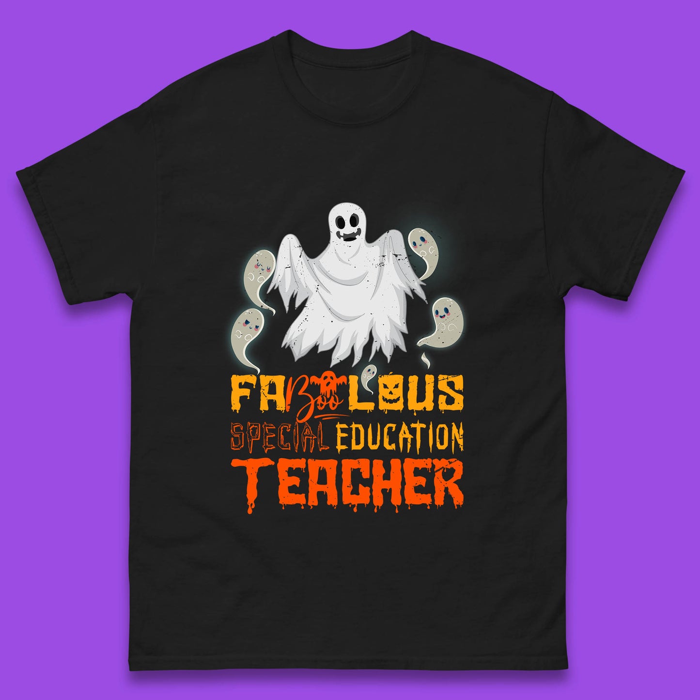 Fabolous Special Education Teacher Halloween Fabulous Spooky Ghost Teacher Mens Tee Top