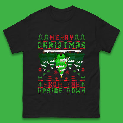 merry christmas from the upside down tree t shirt