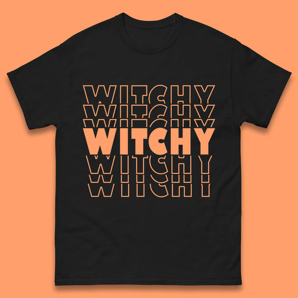 Witchy Halloween Witches Spooky Witch Vibes Witchy Aesthetic Halloween Party Mens Tee Top