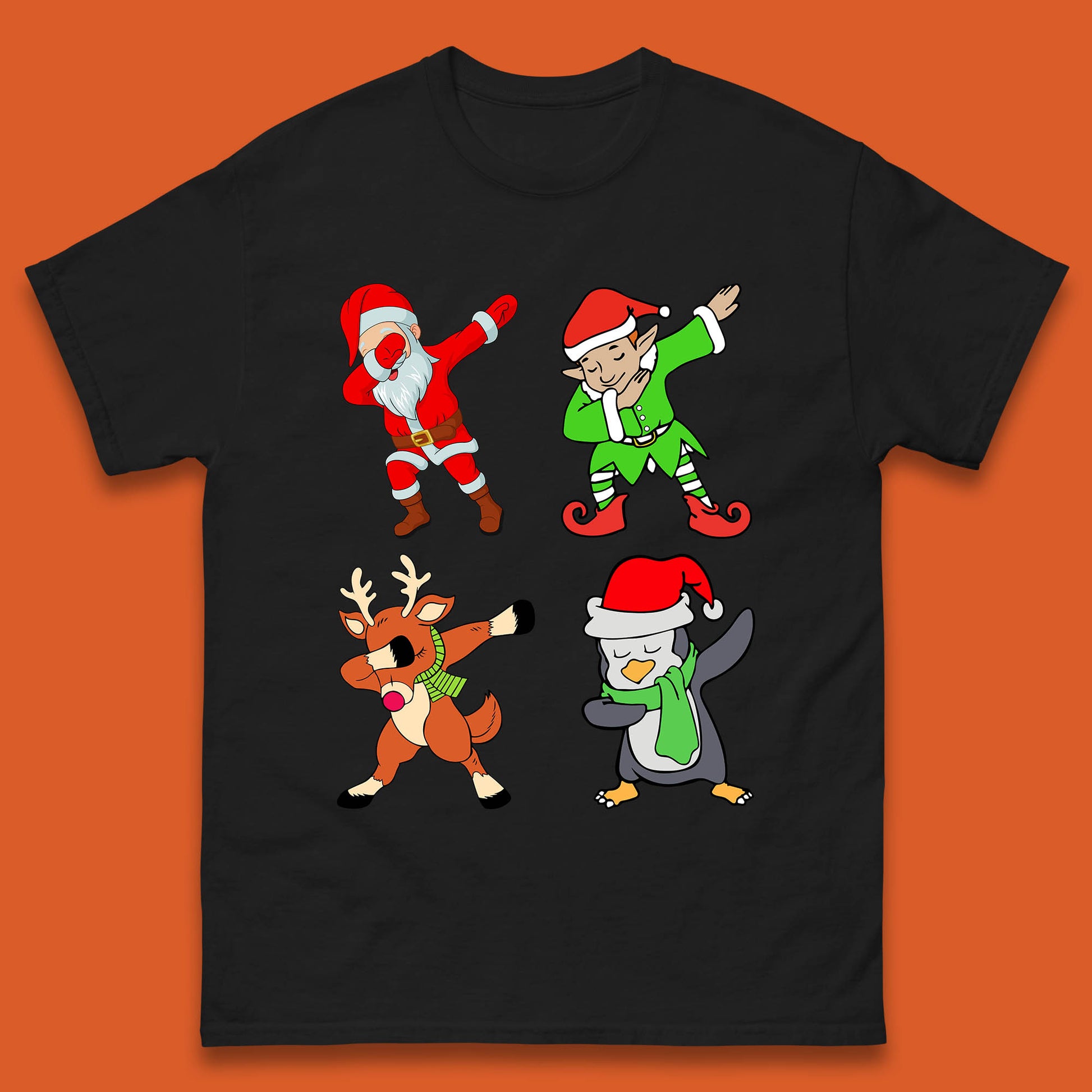 santa claus & friends dabbing t shirt