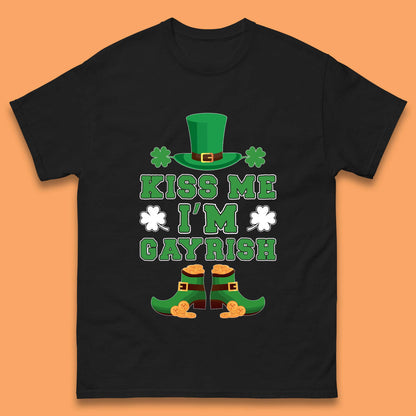 Kiss Me I'm Gayrish Mens T-Shirt