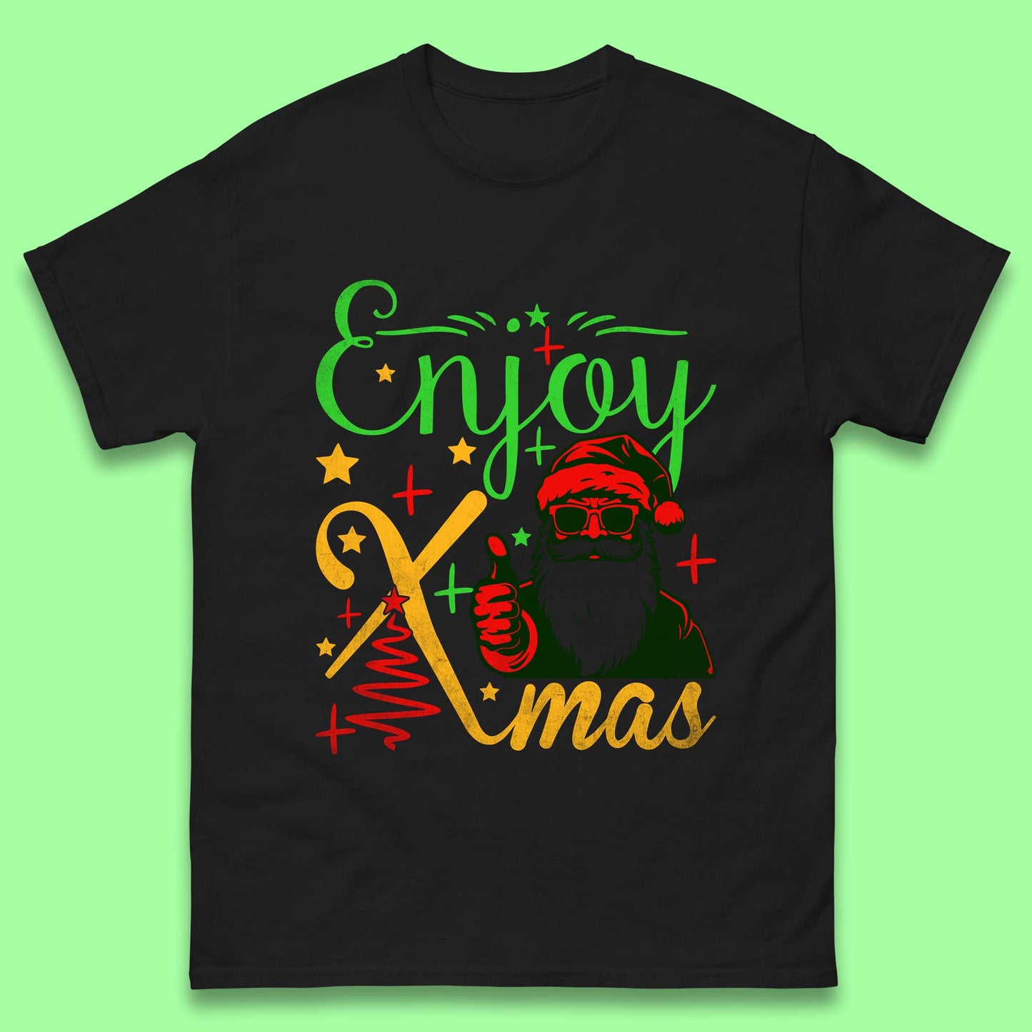 santa claus thumbs up christmas t shirt