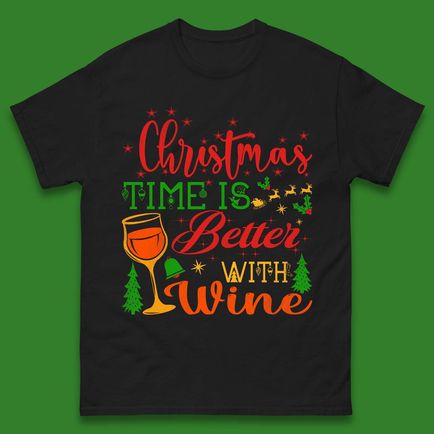 Christmas Wine Mens T-Shirt