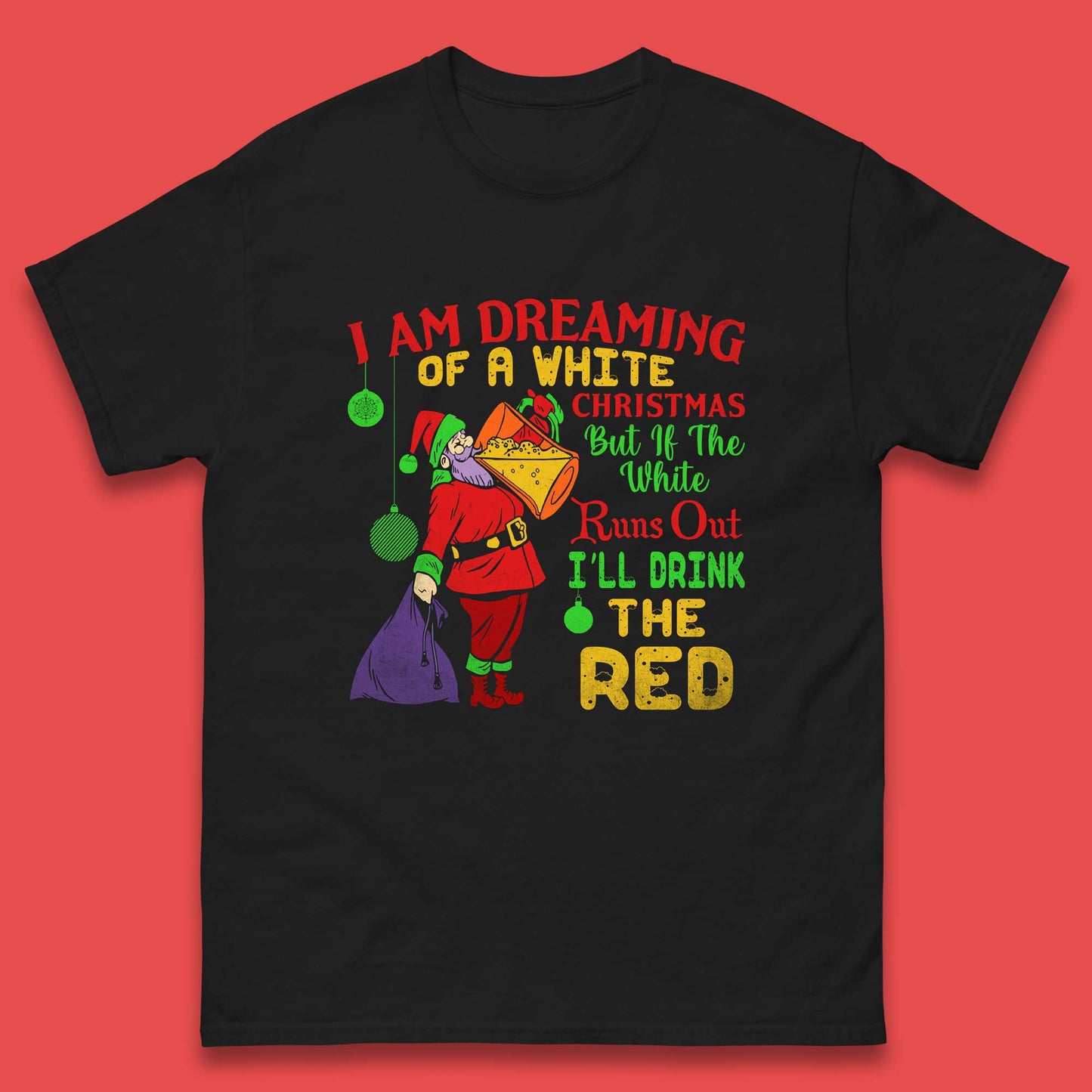 santa claus drinking t shirt