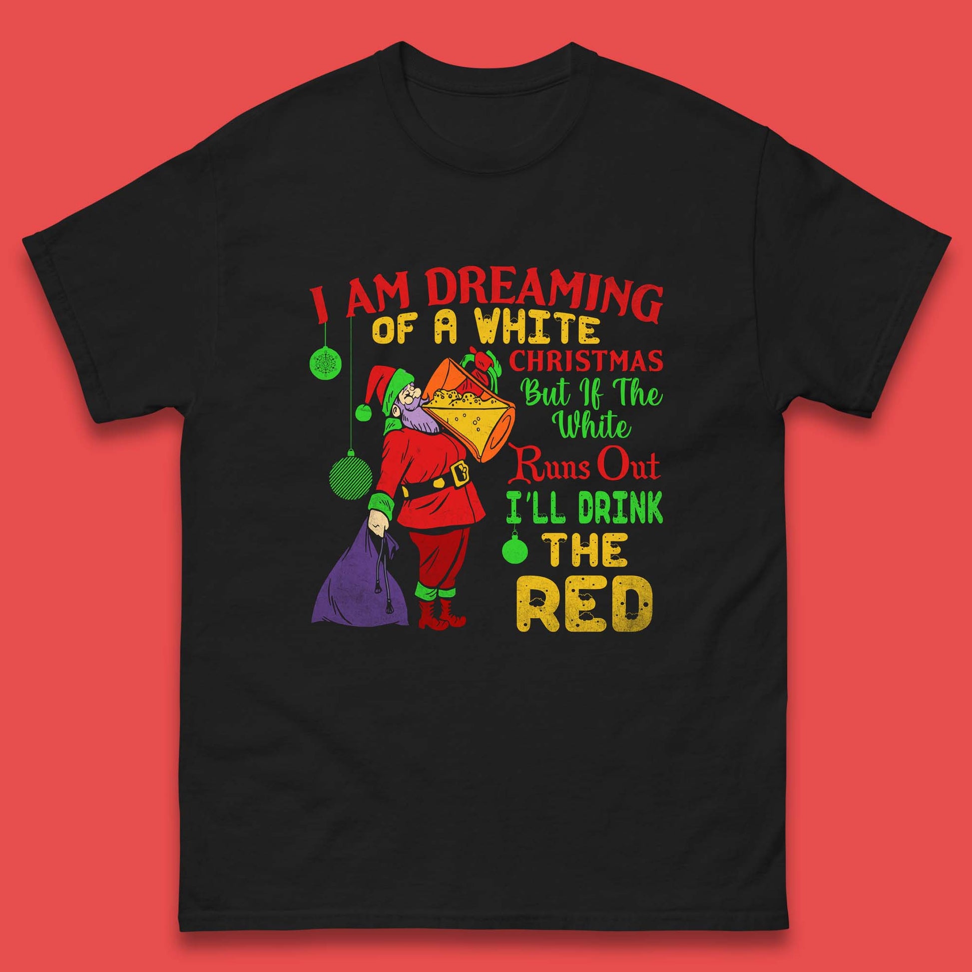 santa claus drinking t shirt