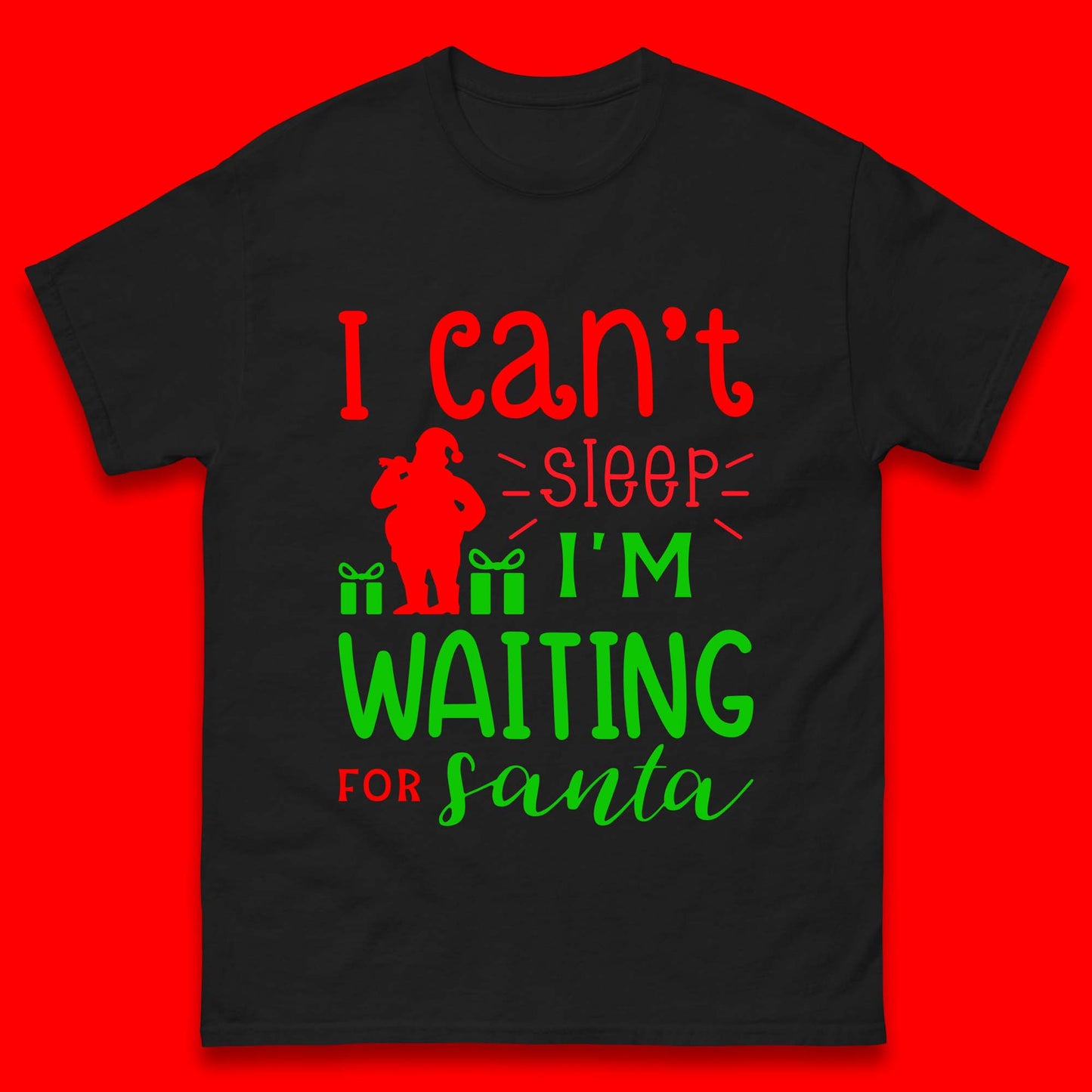 Christmas Waiting For Santa Mens T-Shirt