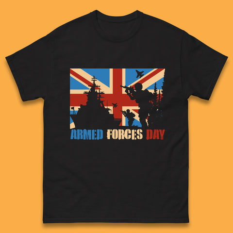 UK Flag British Armed Forces Day WWI Remembrance Day British Veterans Day Mens Tee Top