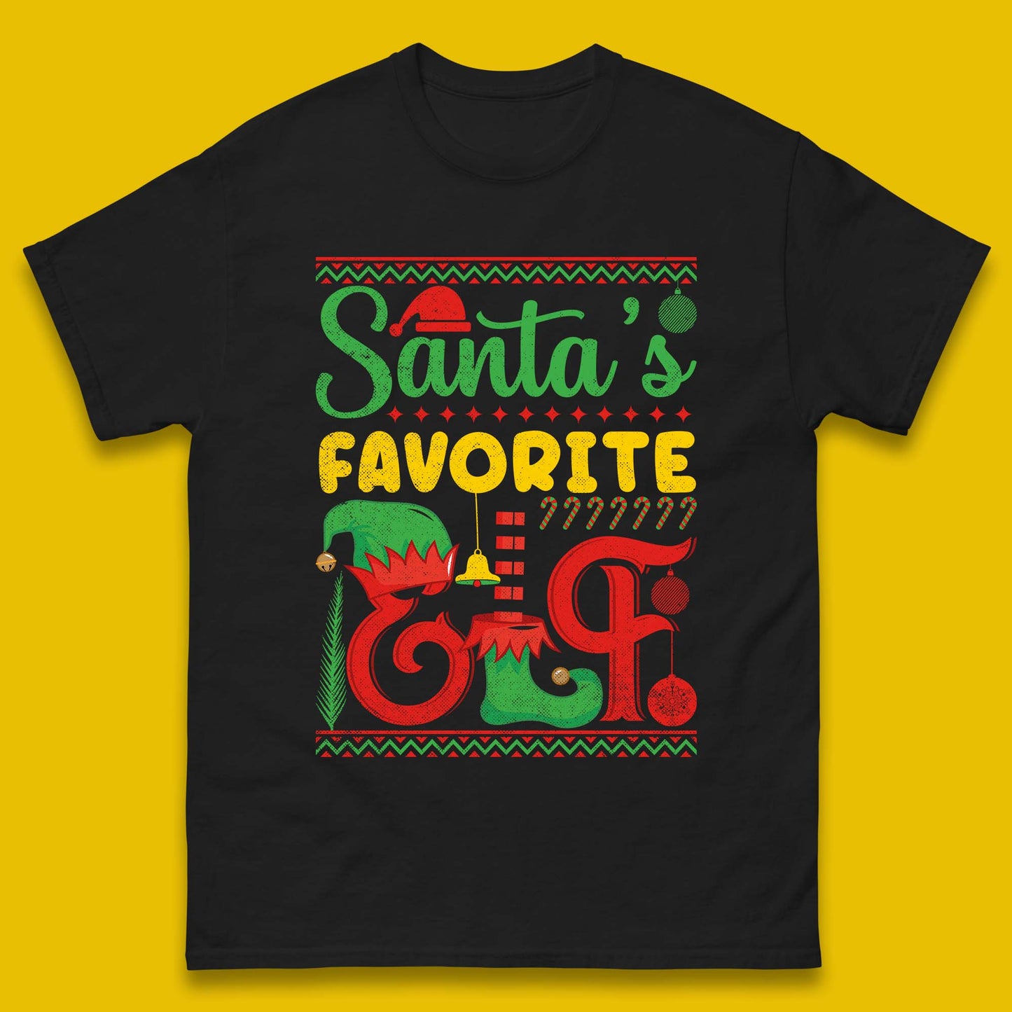 christmas santas favorite elf costume t shirt