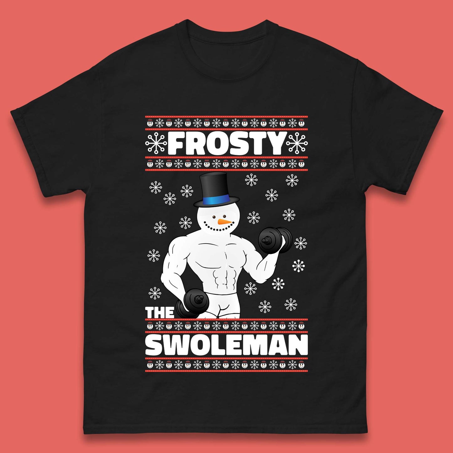 Frosty The Swoleman Christmas Gym Mens T-Shirt